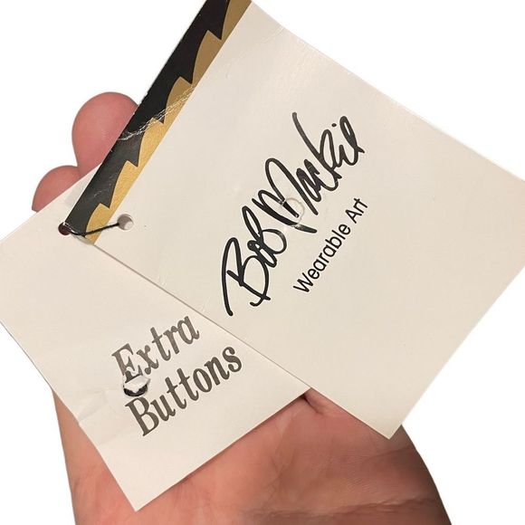 Bob Mackie NWT Vintage Teal Silk Embroidered coat front zip & drawstring size L - Picture 8 of 10